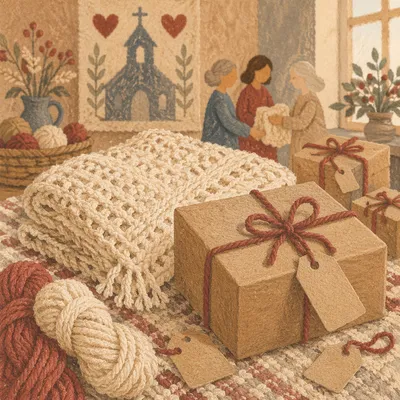 Handmade Prayer Shawl Gift Ministry Scene