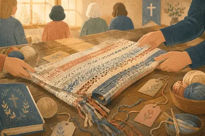Handmade Prayer Shawl Gift Ministry Table