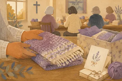 Prayer Shawl Gift Ministry in Fellowship Room
