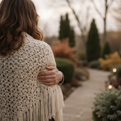 Handmade Prayer Shawl Comfort in Church Garden