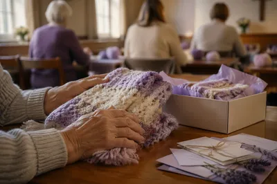 Prayer Shawl Gift Ministry in Church Room