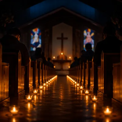 Night Prayer Vigil Candles in Sanctuary