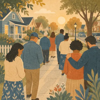 Neighborhood Prayer Walk at Golden Hour