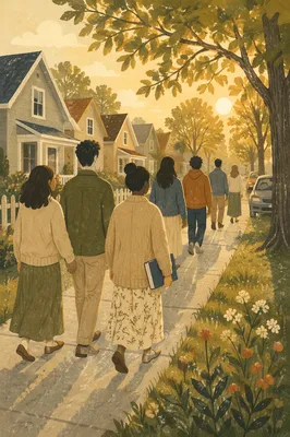 Neighborhood Prayer Walk at Golden Hour