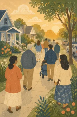 Neighborhood Prayer Walk at Sunrise