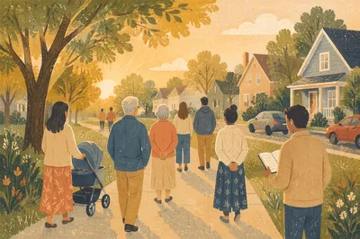 Neighborhood Prayer Walk at Sunrise