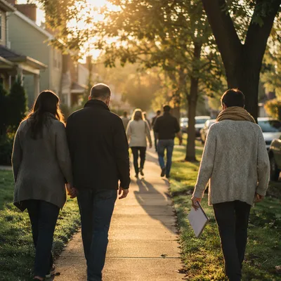Neighborhood Prayer Walk at Golden Hour
