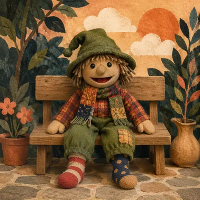 Cheerful Puppet Ministry in Church Garden