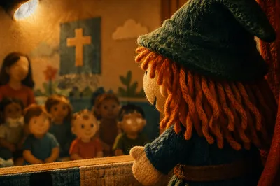 Children’s Ministry Puppet in Warm Church Program