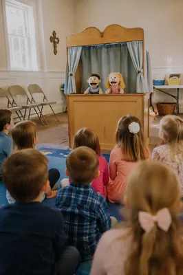 Puppet Ministry in Bright Church Classroom