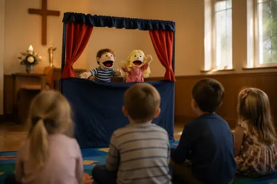 Cheerful Puppet Ministry for Children at Church