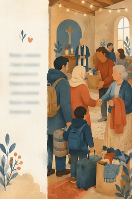 Church Welcoming Refugee Family With Compassion