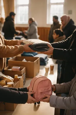 Church Volunteers Welcoming Refugee Family With Care