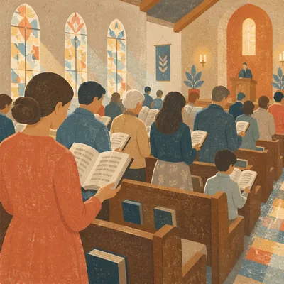 Congregation Standing for Responsive Reading