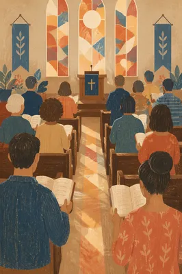 Congregation Standing for Responsive Reading