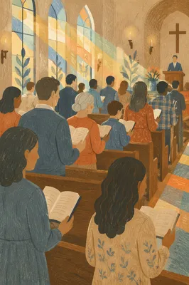 Congregation Standing for Responsive Reading
