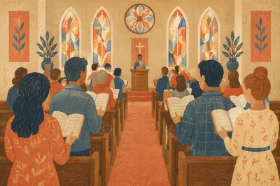 Congregation Standing for Responsive Reading