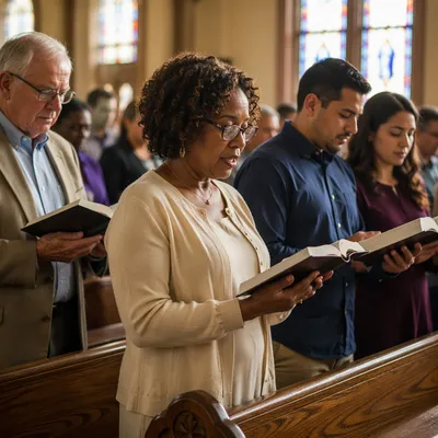 Responsive Reading in Traditional Church Sanctuary