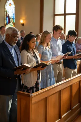 Congregation Standing for Responsive Reading Service