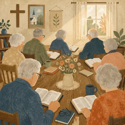 Senior Adults Bible Class in Morning Light