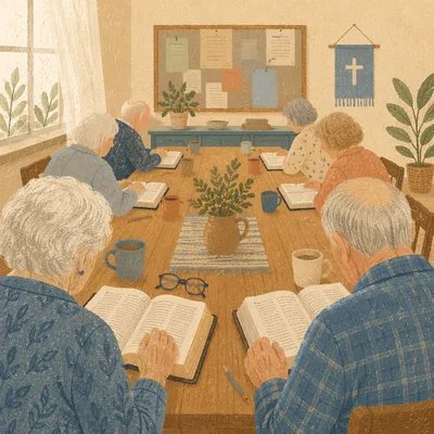 Senior Adults Bible Class in Church