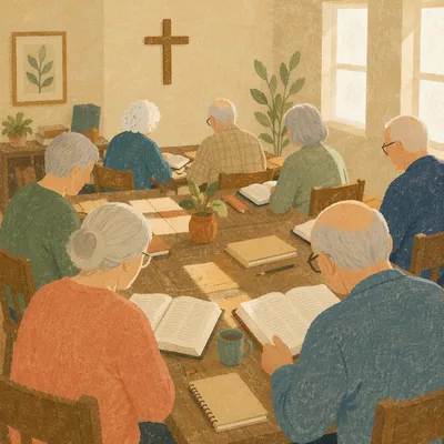 Senior Adults Bible Class in Church