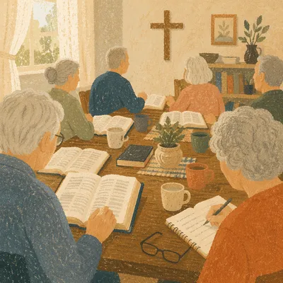 Senior Adults Bible Class in Church