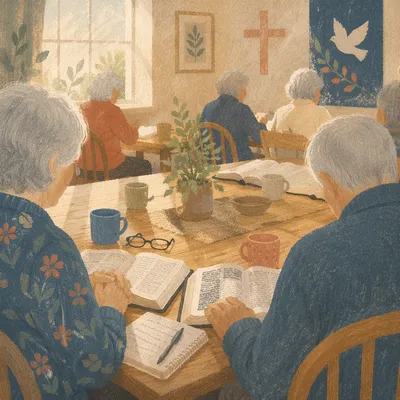 Senior Adults Bible Class in Church