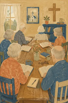 Senior Adults Bible Class in Church