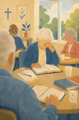 Senior Bible Class in Church Community Room