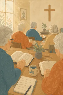 Senior Adults Bible Class in Morning Light