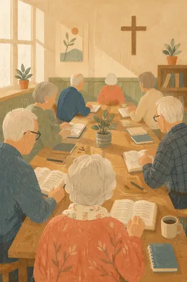 Senior Adults Bible Class in Church