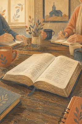 Senior Bible Class Around Open Scripture