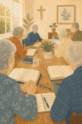Senior Adults Bible Class in Church