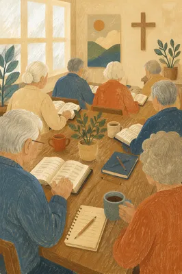 Senior Adults Bible Class in Morning Light