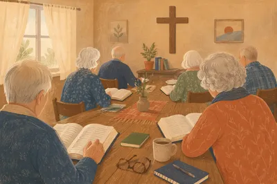 Senior Adults Bible Class in Church