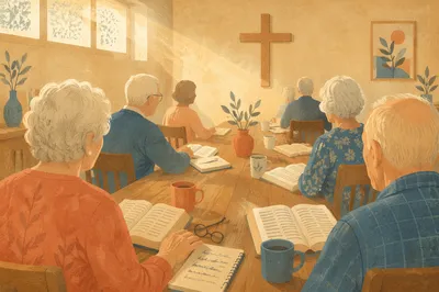 Senior Adults Bible Class in Morning Light