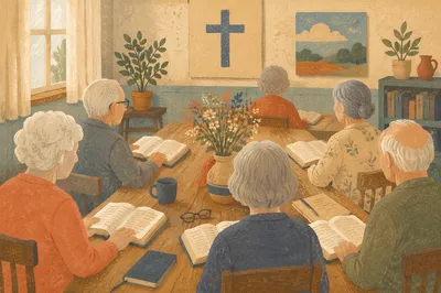 Senior Adults Bible Class in Morning Light