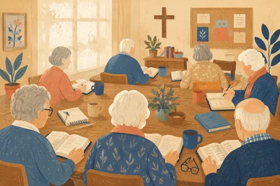 Senior Adults Bible Class in Church