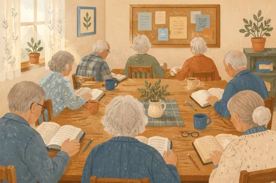 Senior Adults Bible Class in Church