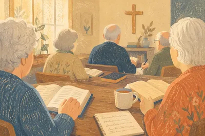 Senior Adults Bible Class in Church