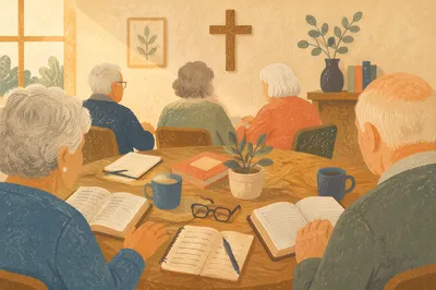 Senior Bible Class in Warm Fellowship Room