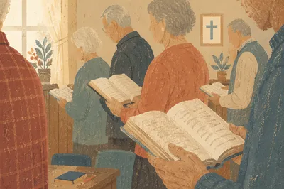 Senior Adults Bible Class in Church