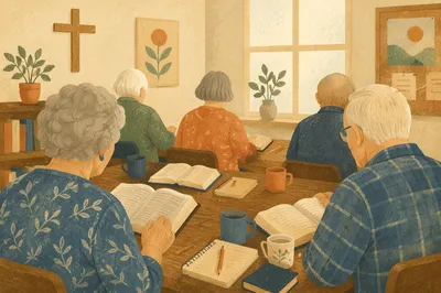 Senior Adults Bible Class in Morning Light