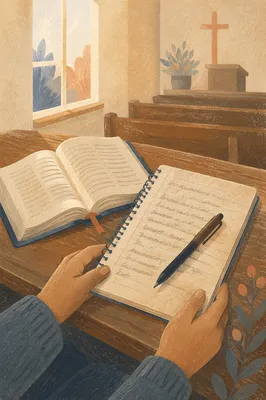 Open Bible and Sermon Notes Study