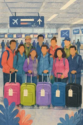 Mission Team Group at Airport Departure