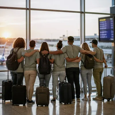 Short-Term Mission Team at Airport Departure