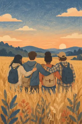 Youth Mission Team in Golden Field