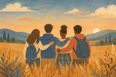 Youth Mission Team in Golden Field