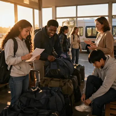 Youth Mission Team Preparing at Sunrise